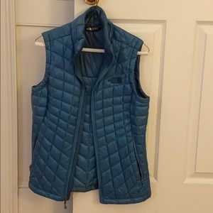 North Face turquoise vest